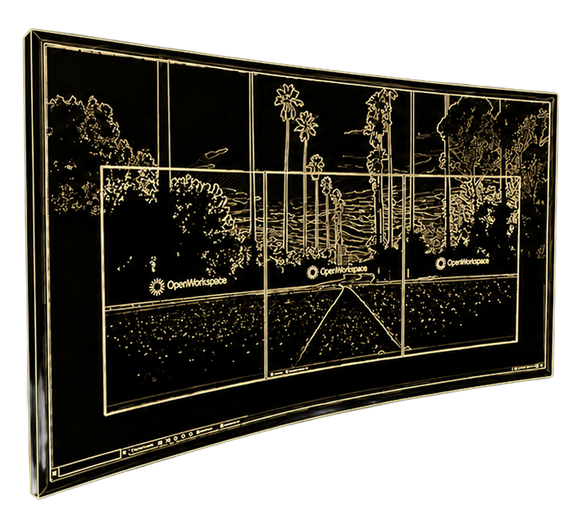 FocalContextual workspace layout on WorkDisplay