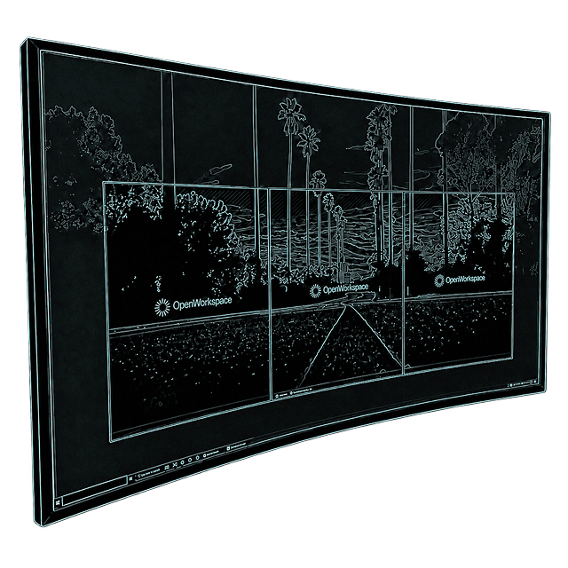 FocalContextual workspace layout on WorkDisplay
